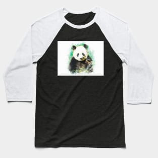Panda Bear Animal Forest Wildlife China Bamboo Nature Asia Digital Painting Baseball T-Shirt